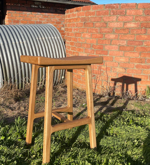 Handmade chairs made from recycled timber